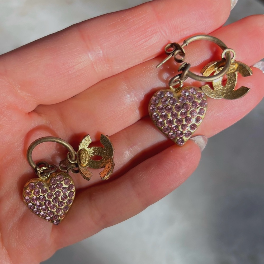 Vintage Chanel Gold Plated Rare Heart Collection - Picture 6 of 16